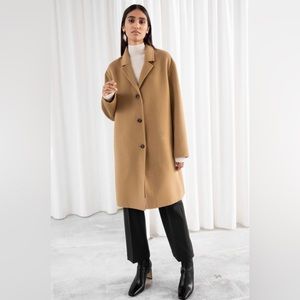 & Other Stories Relaxed Fit Camel Coat